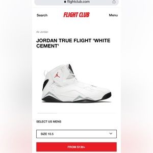 Jordan True Flight Size 10.5